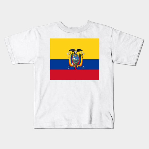 Ecuador Flag Kids T-Shirt by flag for all